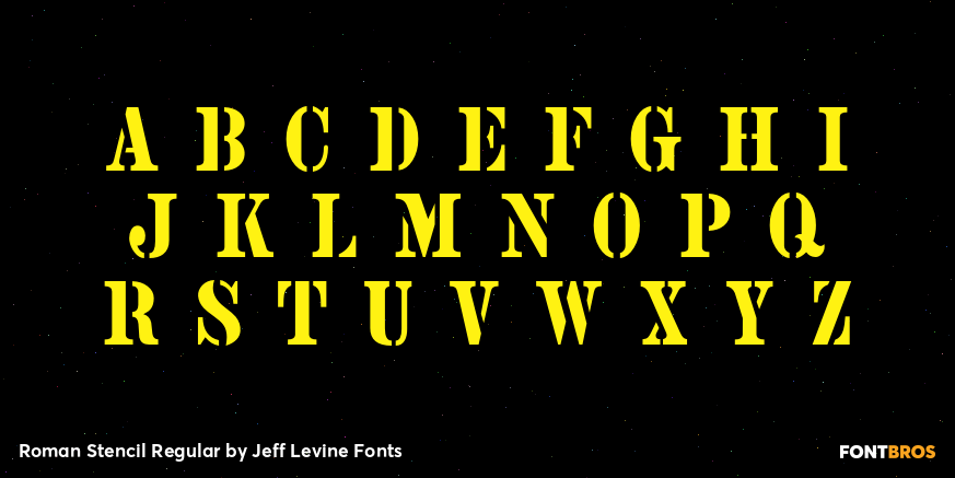 Roman Stencil Regular Font Poster #2
