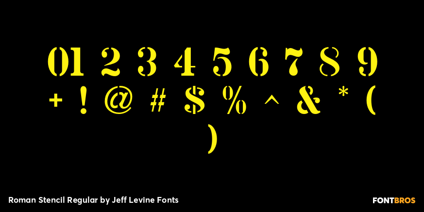 Roman Stencil Regular Font Poster #4