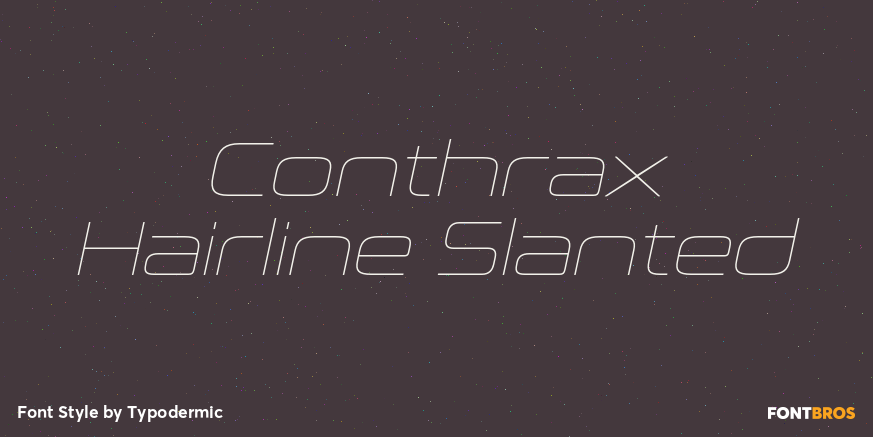 Conthrax Hairline Slanted Poster