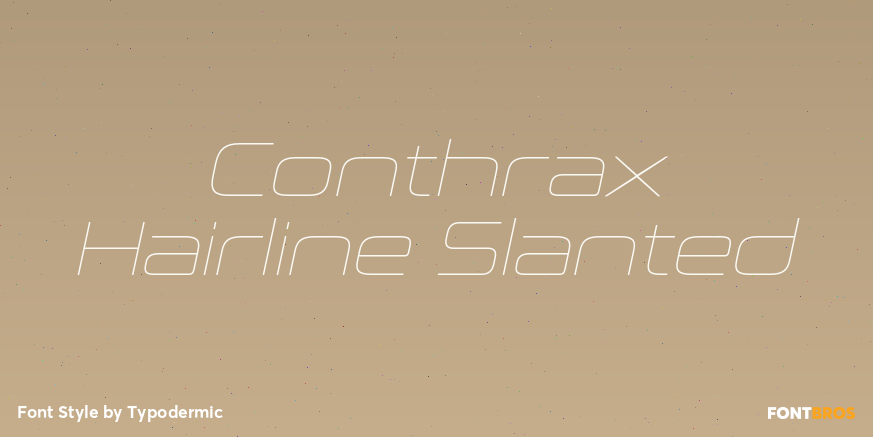 Conthrax Hairline Slanted Poster