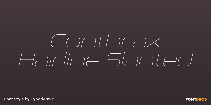 Conthrax Hairline Slanted Poster