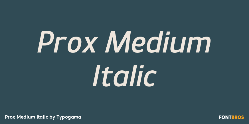 Prox Medium Italic Font Poster #1