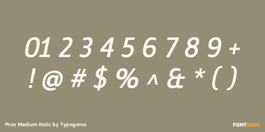 Prox Medium Italic Font Poster #4