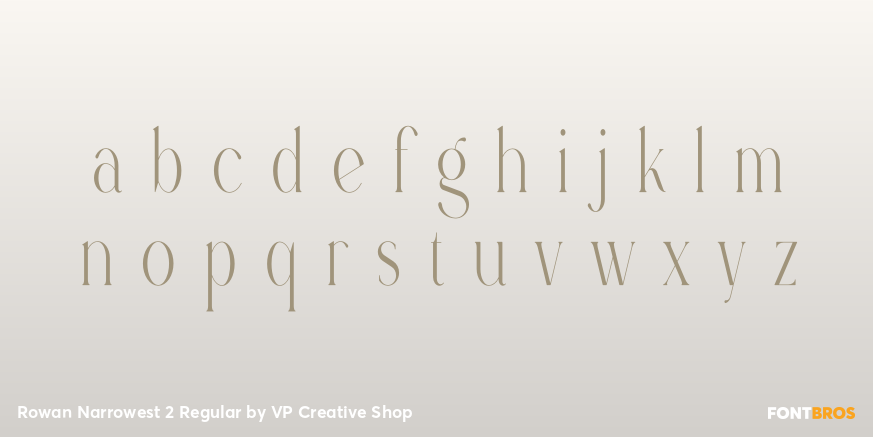 Rowan Narrowest 2 Regular Font Poster #3