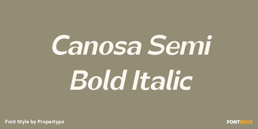 Canosa Semi Bold Italic Poster