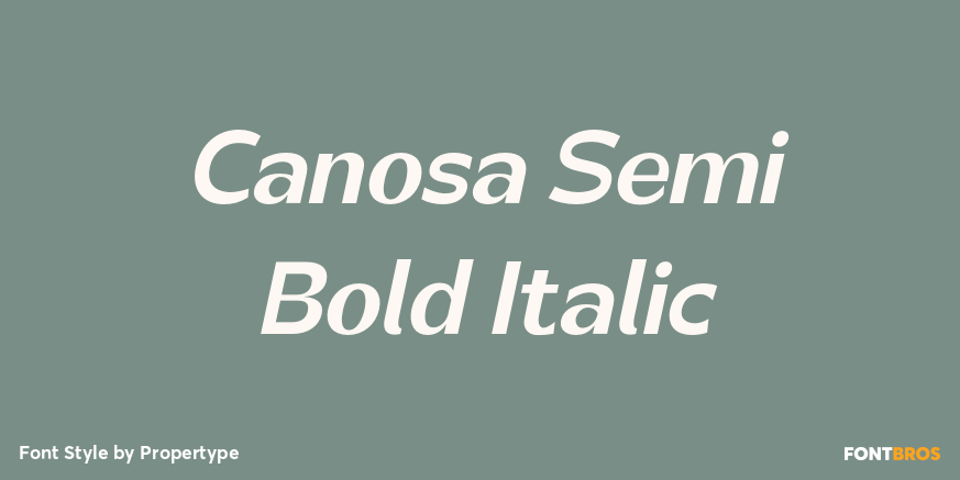 Canosa Semi Bold Italic Poster