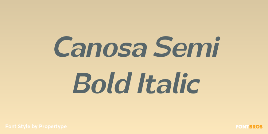 Canosa Semi Bold Italic Poster