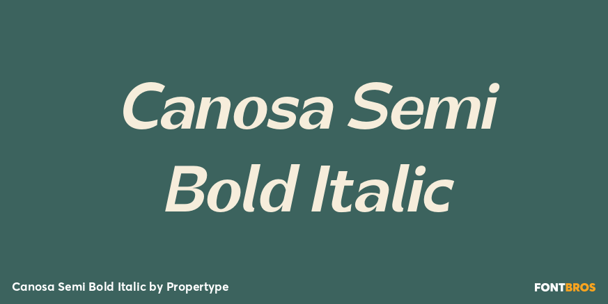 Canosa Semi Bold Italic Poster