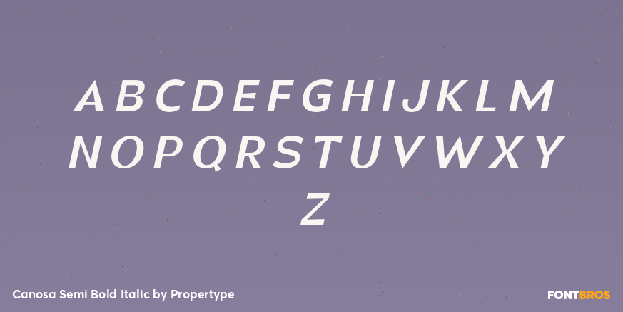 Canosa Semi Bold Italic Font Poster #2