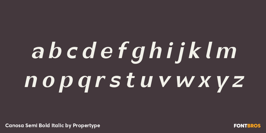 Canosa Semi Bold Italic Font Poster #3