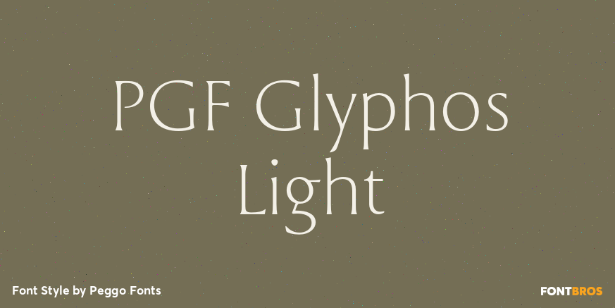 PGF Glyphos Light Font Poster