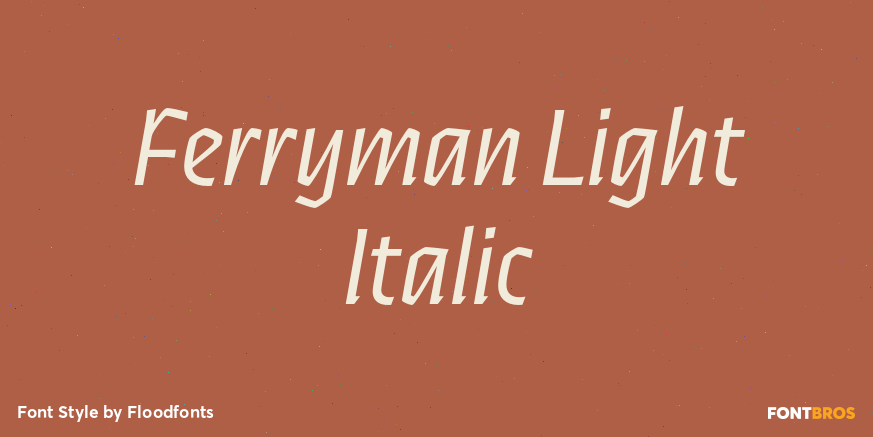 Ferryman Light Italic Poster