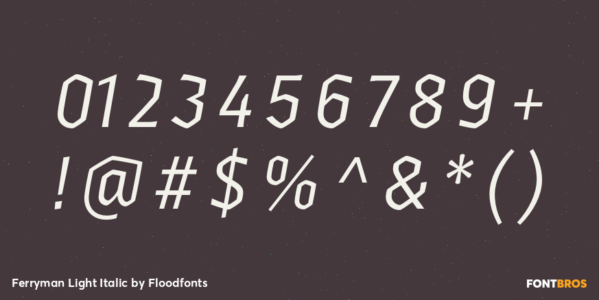 Ferryman Light Italic Font Poster #1