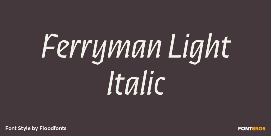 Ferryman Light Italic Poster