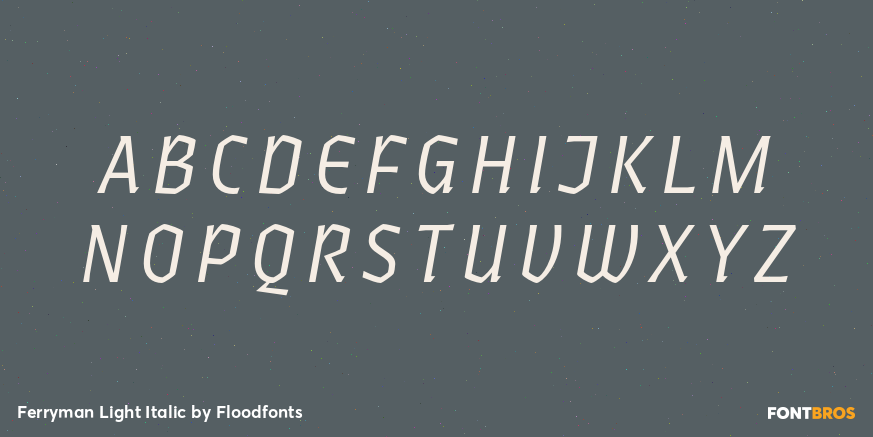 Ferryman Light Italic Font Poster #1