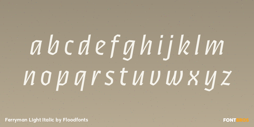 Ferryman Light Italic Font Poster #1