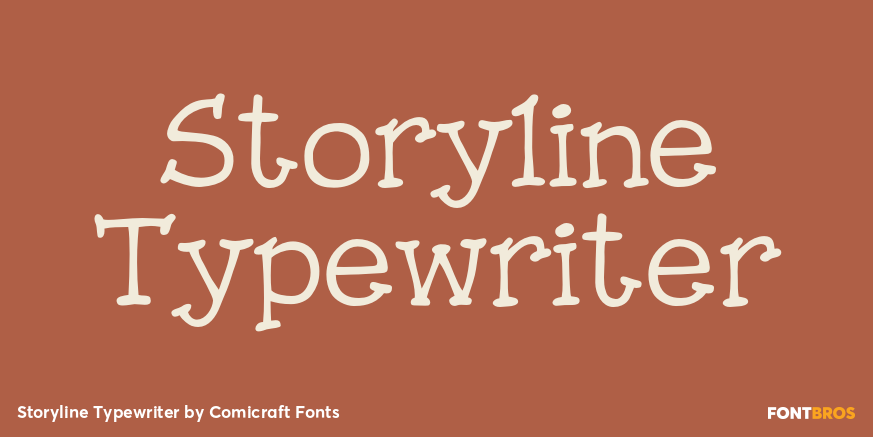 Storyline Typewriter Font Poster #1