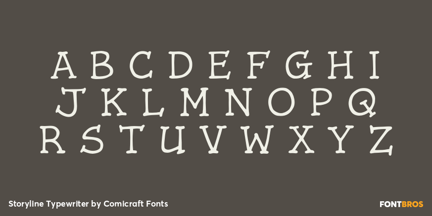 Storyline Typewriter Font Poster #2