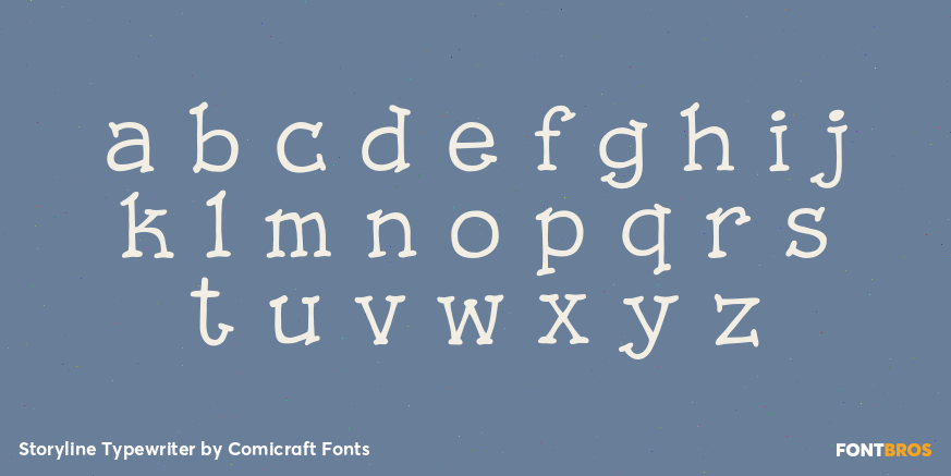 Storyline Typewriter Font Poster #3