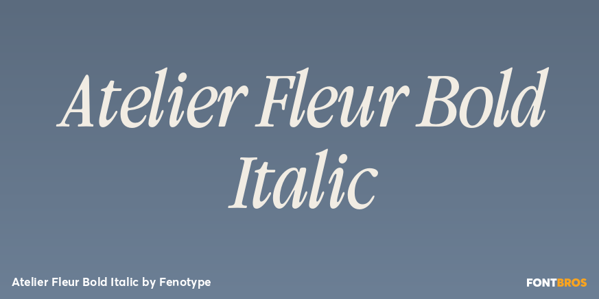 Atelier Fleur Bold Italic Font Poster #1