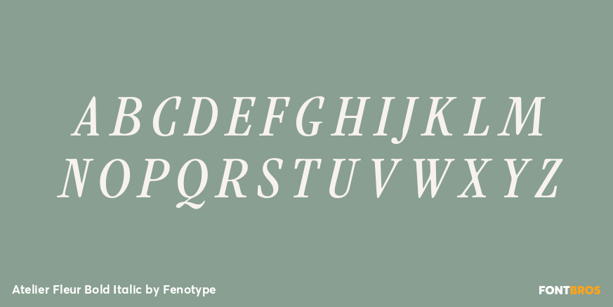 Atelier Fleur Bold Italic Font Poster #2