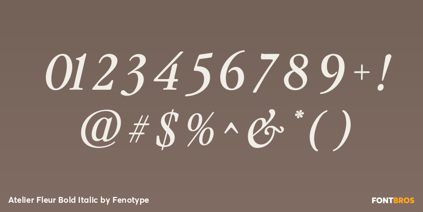 Atelier Fleur Bold Italic Font Poster #4