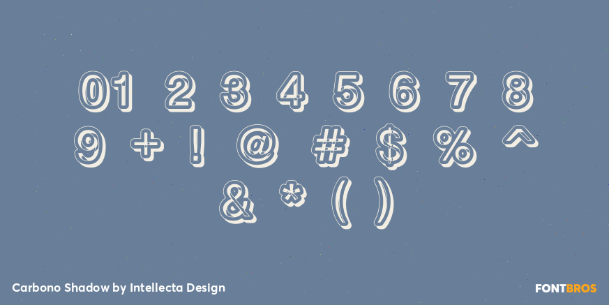 Carbono Shadow Font Poster #1