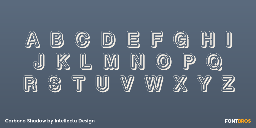 Carbono Shadow Font Poster #1