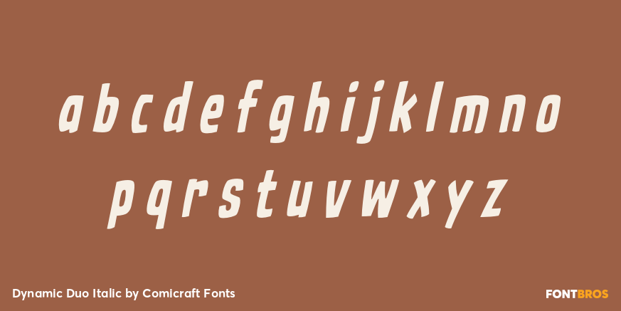 Dynamic Duo Italic Font Poster #3
