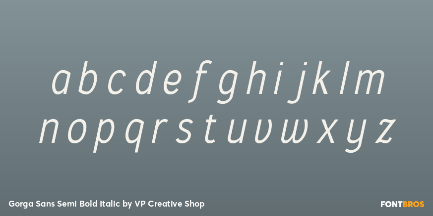 Gorga Sans Semi Bold Italic Font Poster #3