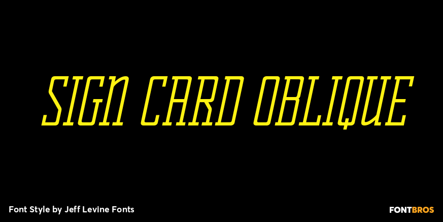 Sign Card Oblique Poster