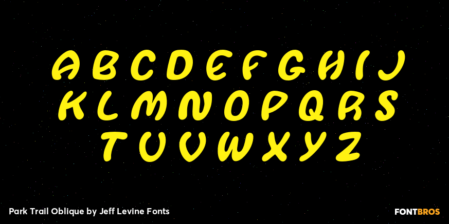 Park Trail Oblique Font Poster #2