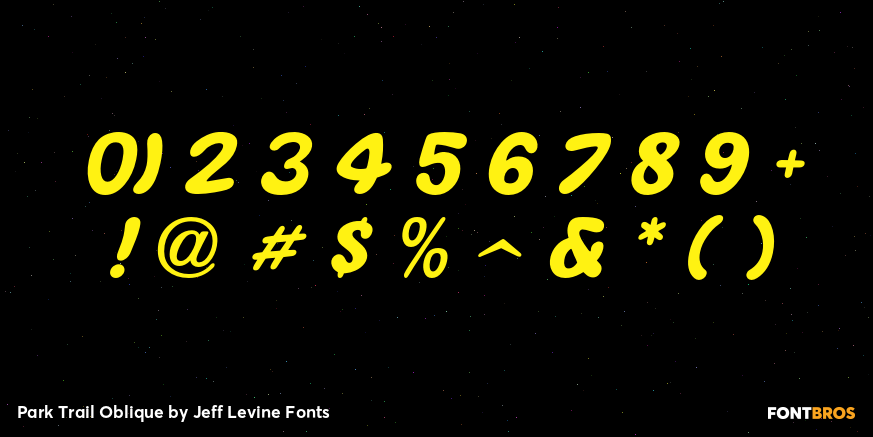 Park Trail Oblique Font Poster #4