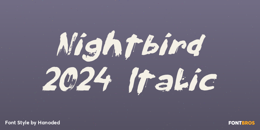 Nightbird 2024 Italic Poster