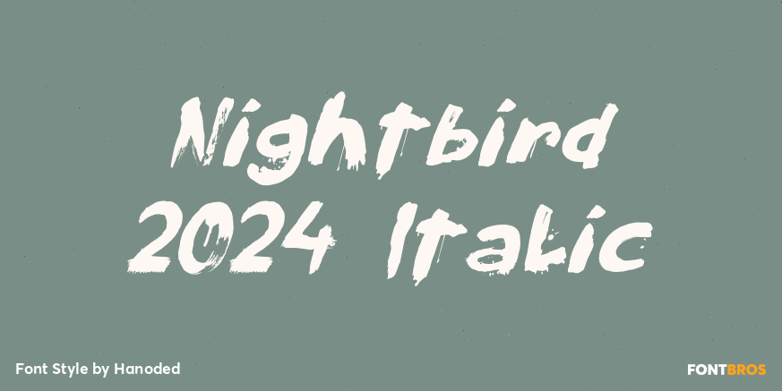 Nightbird 2024 Italic Poster