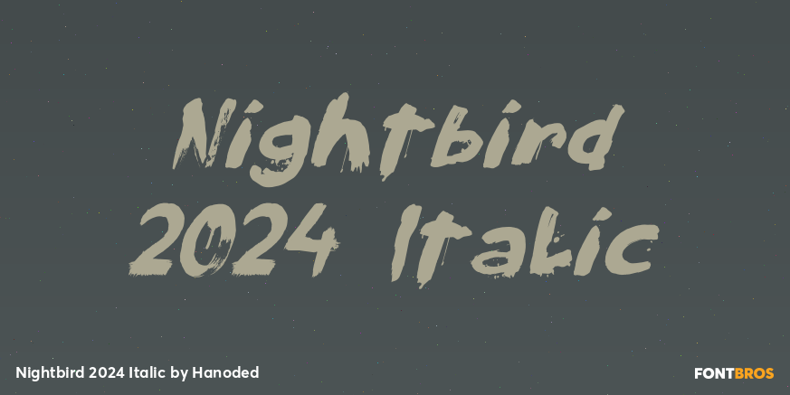 Nightbird 2024 Italic Poster