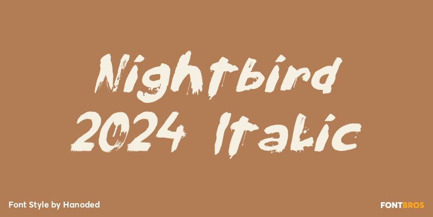 Nightbird 2024 Italic Poster