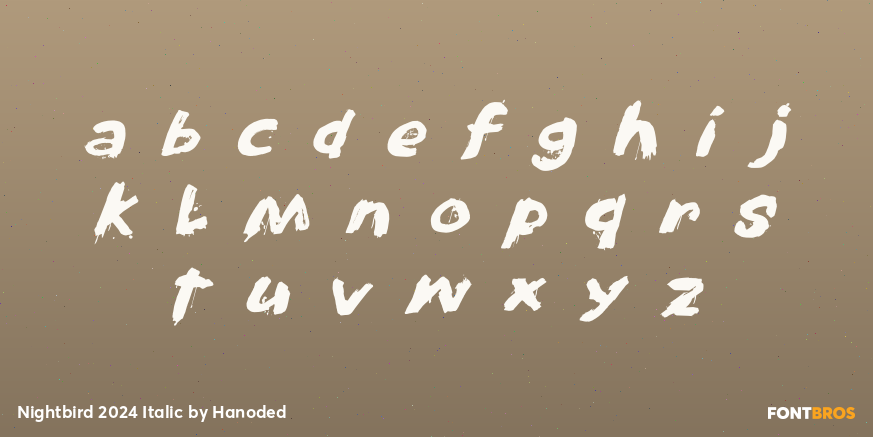 Nightbird 2024 Italic Font Poster #3