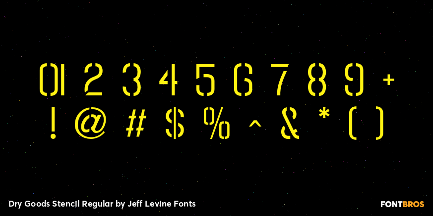 Dry Goods Stencil Regular Font Poster #4