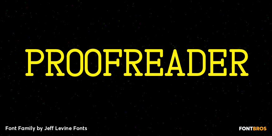 Proofreader Font Poster
