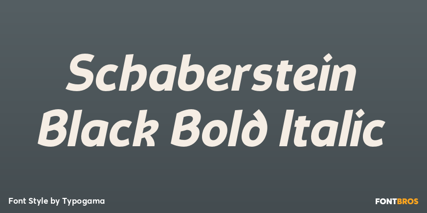 Schaberstein Black Bold Italic Font Poster #1