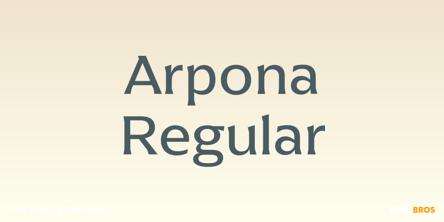 Arpona Regular Poster