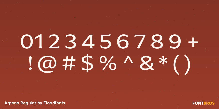 Arpona Regular Font Poster #1