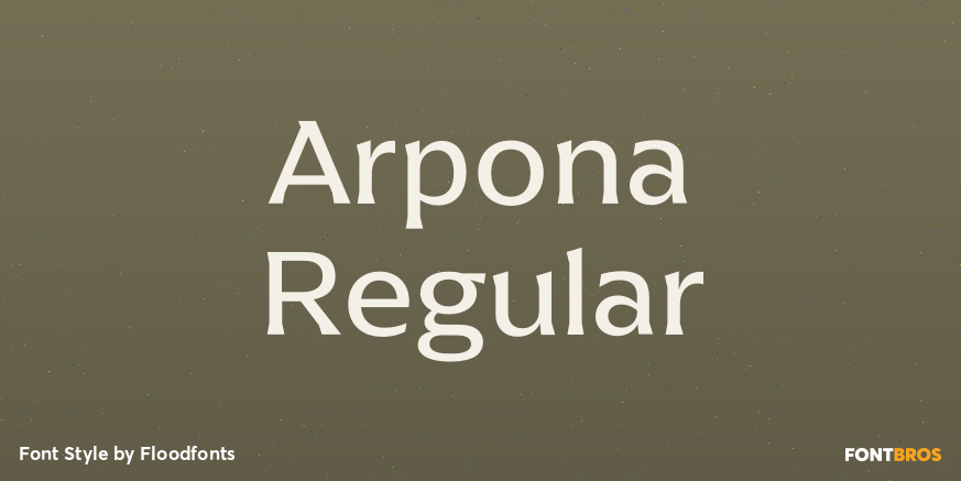 Arpona Regular Poster