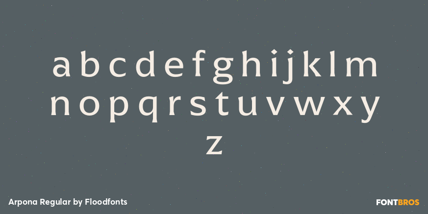 Arpona Regular Font Poster #1
