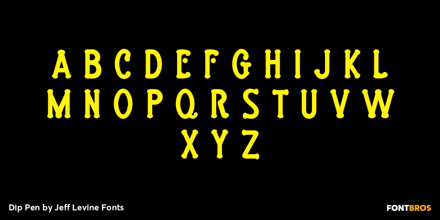 Dip Pen Font Poster #2