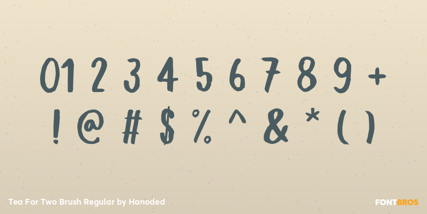 Tea For Two Brush Regular Font Poster #4