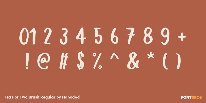 Tea For Two Brush Regular Font Poster #4