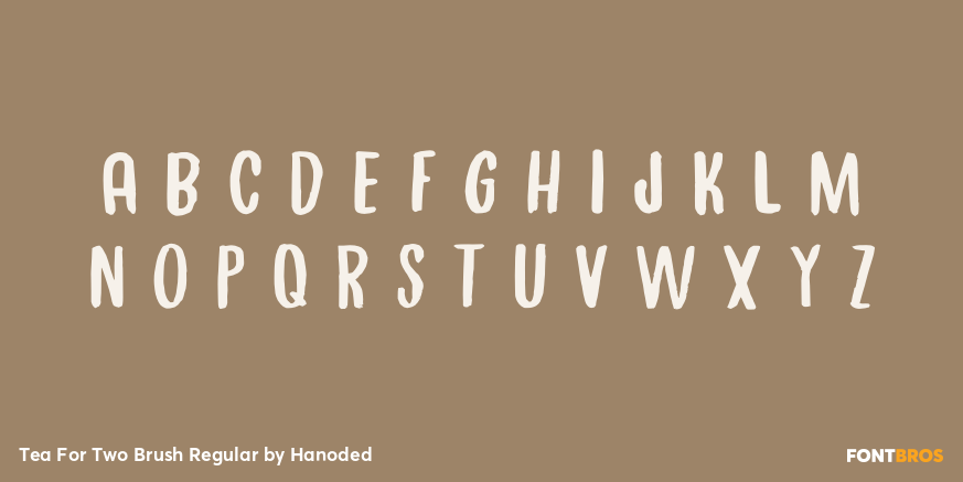 Tea For Two Brush Regular Font Poster #3