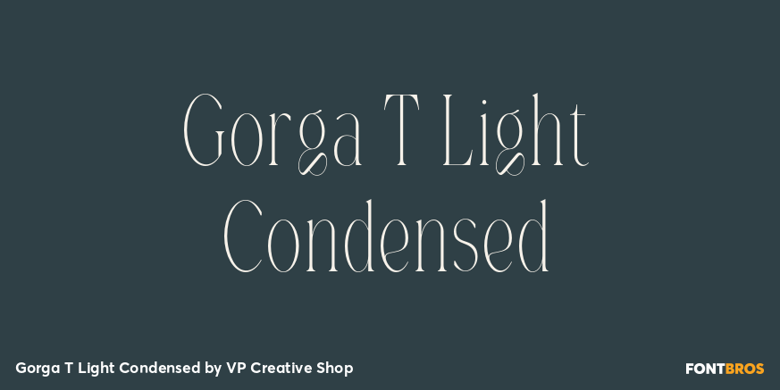 Gorga T Light Condensed Font Poster #1
